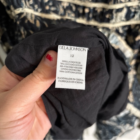 Women’s Ulla Johnson Nina Dress in Rainforest Sz 12 Tiered Floral Boho Whimsical - Picture 15 of 15